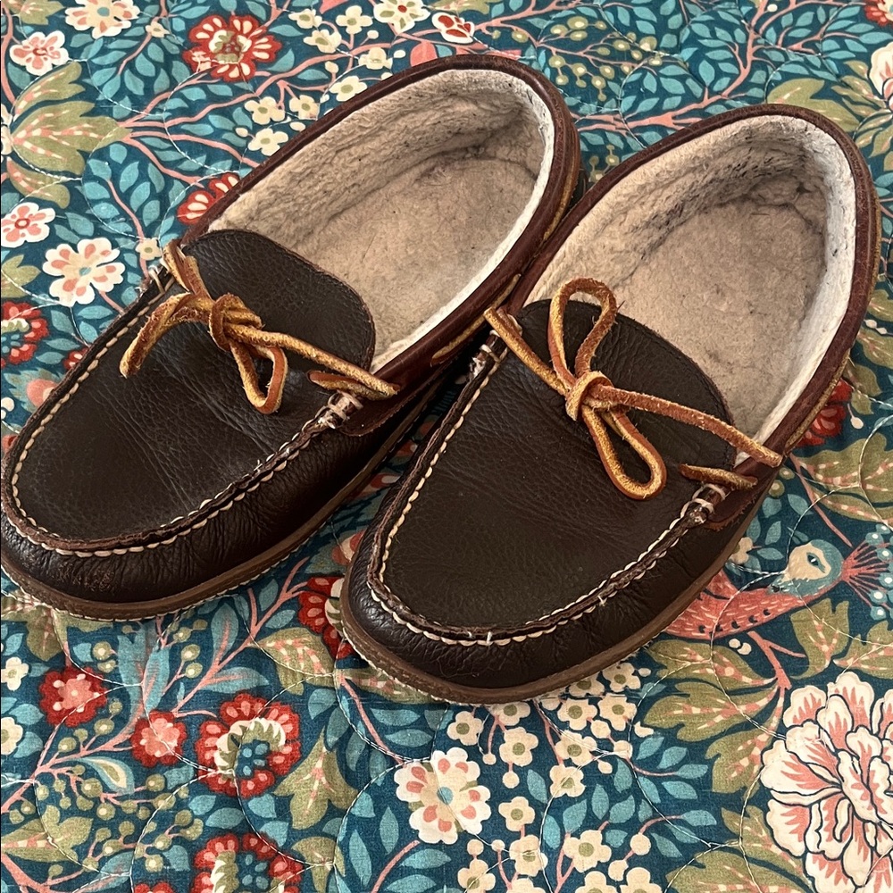 L.L. Bean Dark Brown Moosehide Moccasin loafers